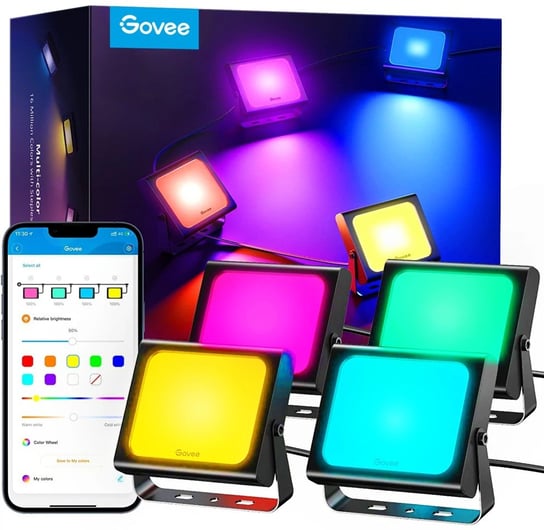 Govee H7060 Naświetlacze LED RGBICWW, IP65, Bluetooth, Wi-Fi GOVEE