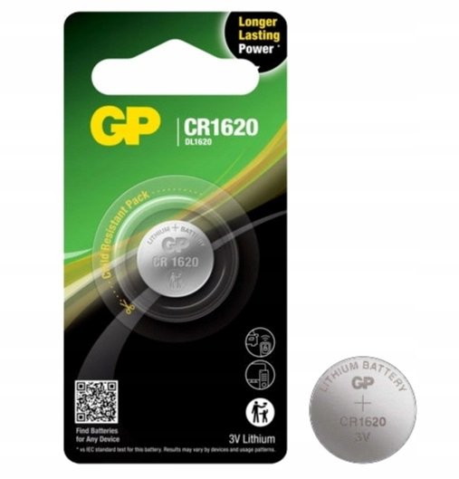 Gp Bateria Litowa Guzikowa Pastylka Cr1620 3V 1Szt GP Batteries