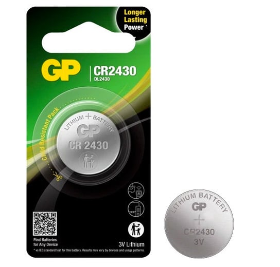 GP Bateria Litowa Guzikowa Pastylka CR2430 3V 1szt GP Batteries