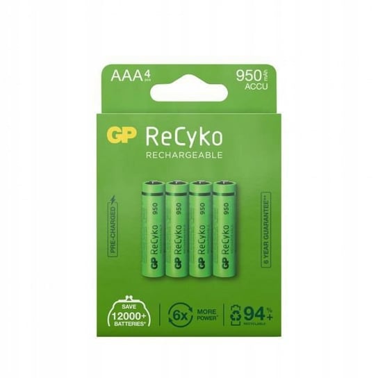 Gp Batteries Recyko 100Aaahce-2Gbw4/Aaa, GP Batteries
