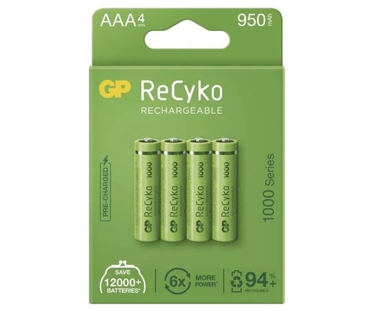 GP Recyko+ New R03/AAA 1000 Series EB4 GP Batteries