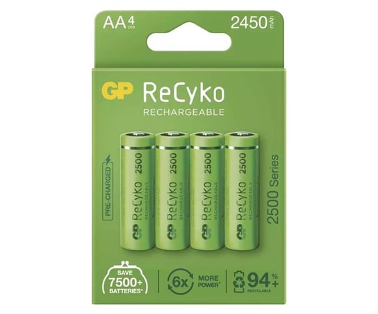 GP Recyko+ New R6/AA 2500 Series EB4 GP Batteries
