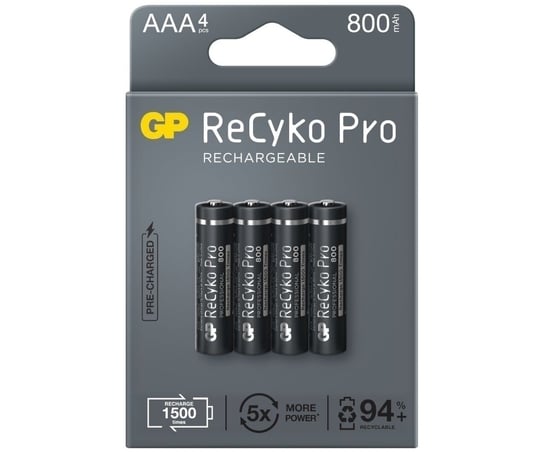 GP Recyko+ PRO R03/AAA 800mAh Series B4 GP Batteries