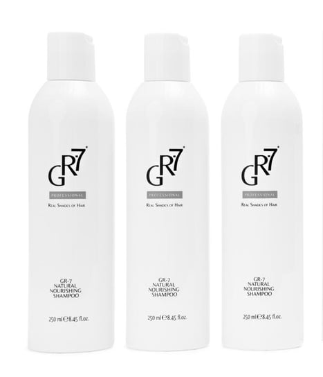 GR-7, Profesjonalny szampon wspomagający odsiwianie, naturalny, zestaw 3 szt. GR-7 Professional