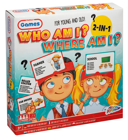 Gra 2 w 1: Kim jestem? & Gdzie ja jestem? - 80 kart Inne