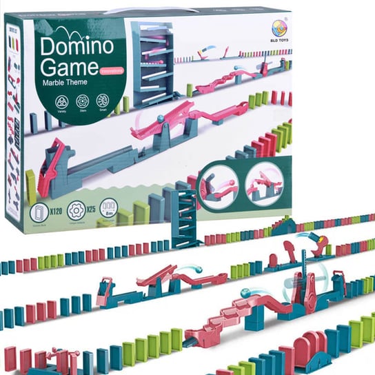 Gra Domino klocki układanka przeszkody GR0605 Inna marka