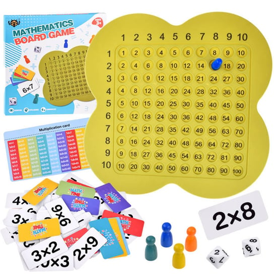 Gra edukacyjna matematyczna tablica do nauki tabliczka mnożenia GR0619 Inna marka