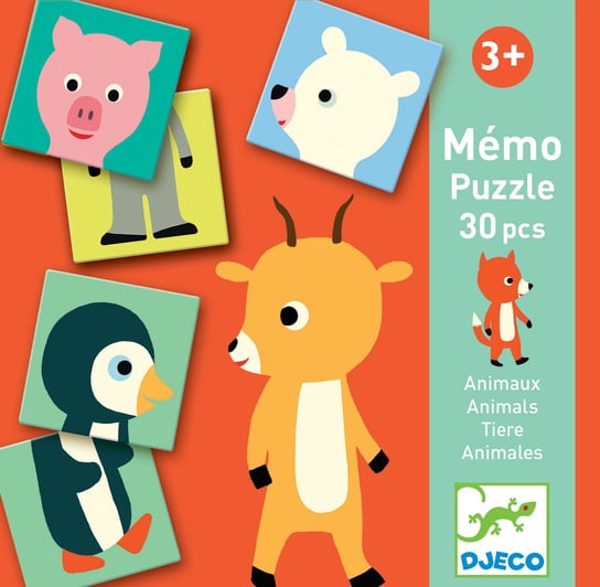 Gra edukacyjna MEMO ANIMO PUZZLE DJ08126 Djeco