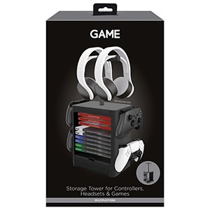 GRA GM32823 Soporte Aurculares, Juegos i Mandos Negro PS4-PS5-XBOX Game Technologies