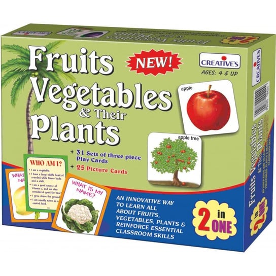 Gra językowa - 'Fruits Vegetables and their Plants 2 in 1' Creative Educational Creative's