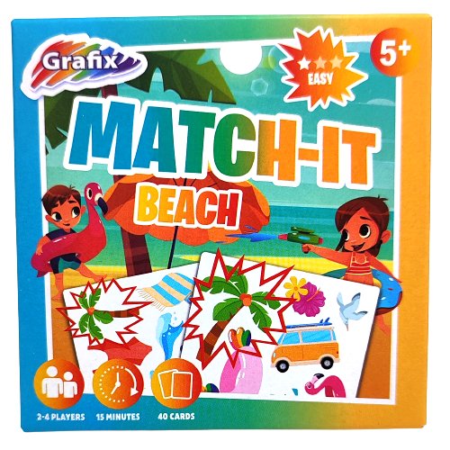 Gra Karciana Match-It - Na Plaży. Beach Grafix