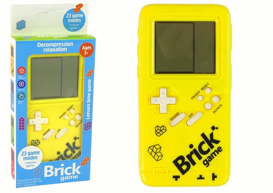 Gra Konsola Brick Game Żółta. Lean Toys