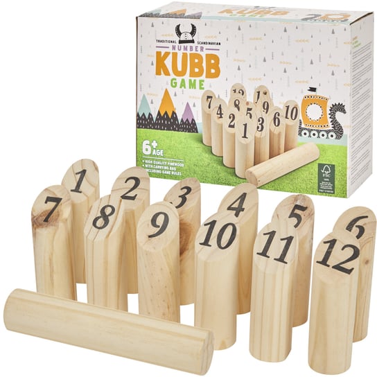 Gra Kubb numeryczny Skandynawskie Kręgle z drewna Inna marka