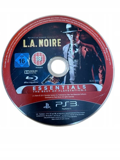 Gra L.A. Noire PS3 Playstation 3 Rockstar