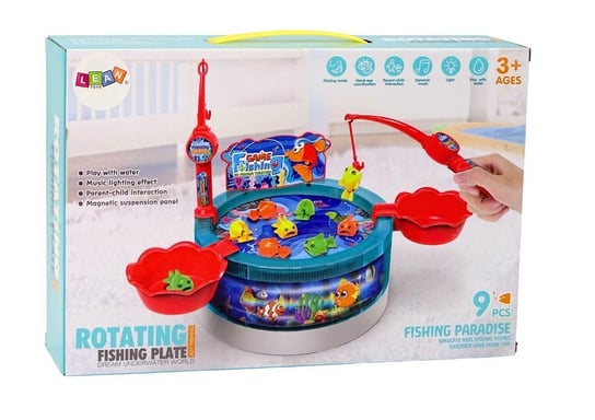 Gra Magnetyczna Zręcznościowa Łowienie Rybek Światła Dźwięki Lean Toys