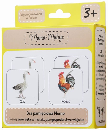 Gra memory : zwierzęta wiejskie | Mama Maluje Mama Maluje