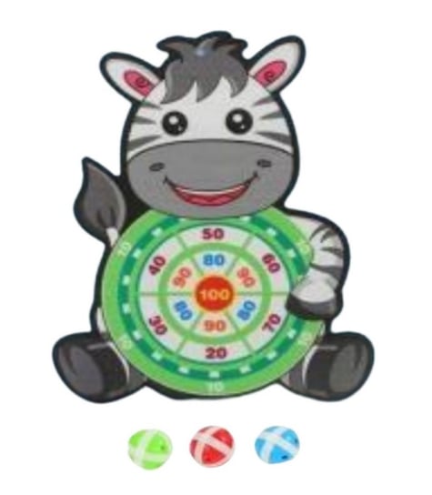 Gra na rzepy dart bezpieczne rzutki tarcza zebra ikonka