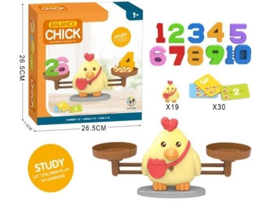 Gra Nauka Liczenia - Równoważnia Waga Szalkowa Kurczak - Chick Balance Zabawkowy Zawrót Głowy