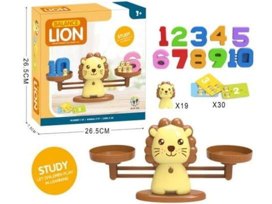 Gra Nauka Liczenia - Równoważnia Waga Szalkowa Lew - Lion Balance Zabawkowy Zawrót Głowy