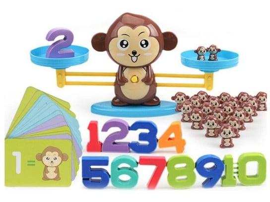 Gra Nauka Liczenia - Równoważnia Waga Szalkowa Małpka - Monkey Balance Zabawkowy Zawrót Głowy