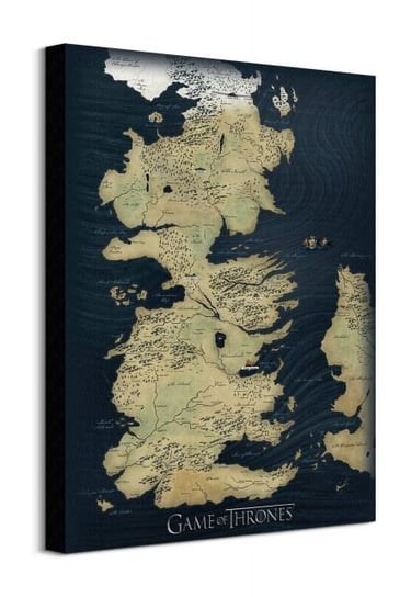 Gra o Tron Mapa Westeros - obraz na płótnie GAME OF THRONES