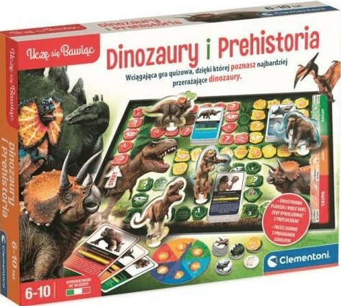 GRA PLANSZOWA QUIZY MAMUTY DINOZAURY I PREHISTORIA Clementoni