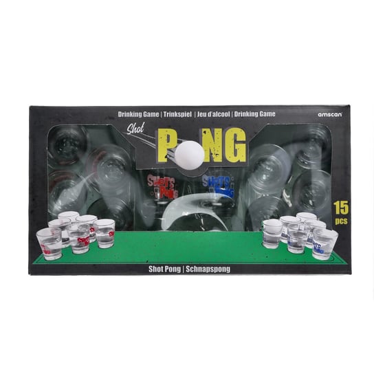 Gra Shot Pong (podkładka 12 kieliszków 2 piłki) ABC