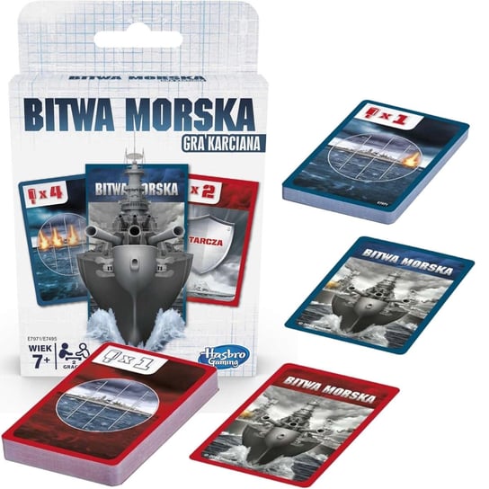 Gra w statki Strategiczna Gra Karciana Bitwa Morska karty wersja polska 7+ Hasbro Gaming