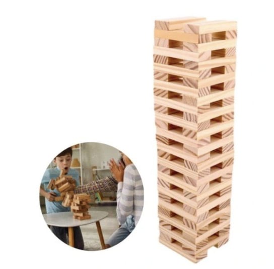 Gra Zręcznościowa Klocki drewniane do układania Wieża Gra dla dzieci Zabawka Inna marka