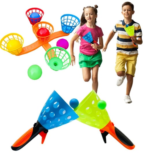 Gra Zręcznościowa Łapacz Wyrzutnia +Serso Gra Dla Dzieci Catch Ball Pegaz