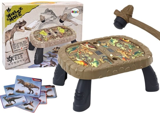 Gra Zręcznościowa Whac-a-mole Dinozaury Stoliczek Lean Toys