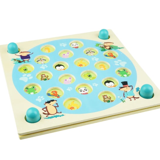 Gra zręcznościowa zestaw 4 gier Chińczyk,bierki, domino karty KinderSafe