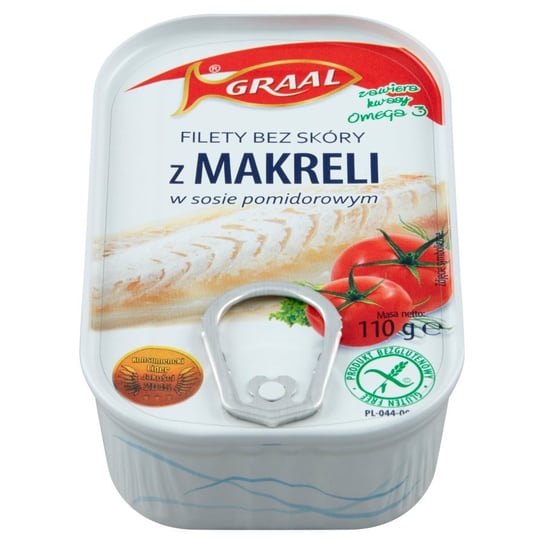GRAAL Filety z Makreli w sosie Pomidorowym 110g GRAAL SPÓŁKA AKCYJNA