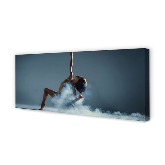 Grafika na płótnie TULUP Kobieta taniec dym 125x50 cm Tulup