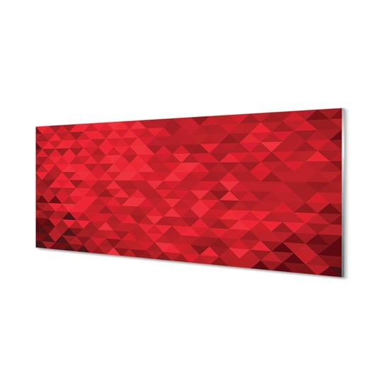 Grafika na szkle Czerwony wzór trójkątów 125x50 cm Tulup