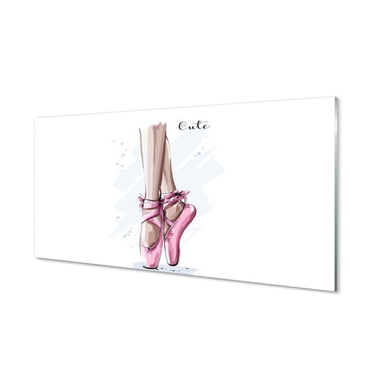 Grafika obraz na szkle TULUP Baletki różowe 100x50 cm Tulup
