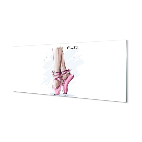 Grafika obraz na szkle TULUP Baletki różowe 125x50 cm cm Tulup