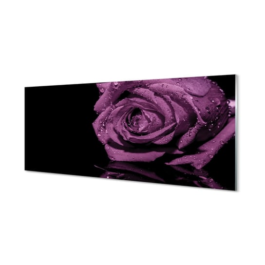 Grafika obraz na szkle TULUP Fioletowa róża 125x50 cm cm Tulup