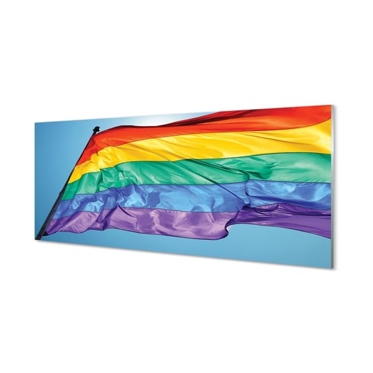 Grafika obraz na szkle TULUP Kolorowa flaga 125x50 cm cm Tulup