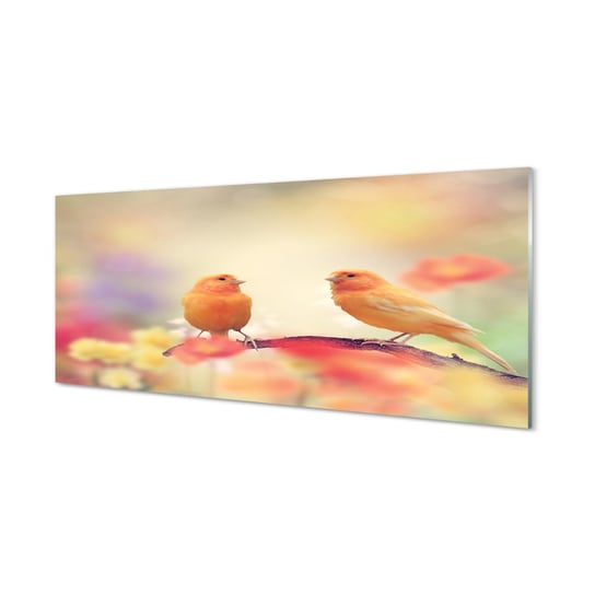Grafika obraz na szkle TULUP Kolorowe papugi 125x50 cm cm Tulup