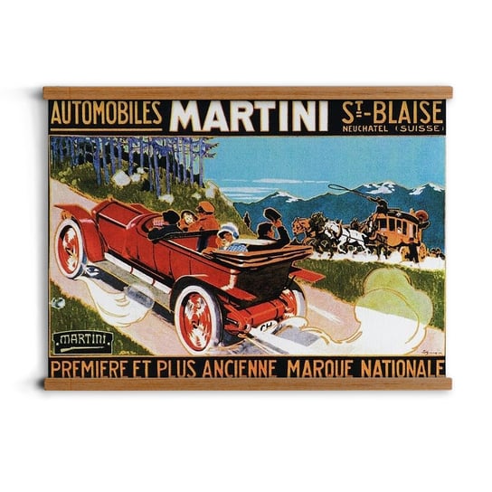 grafika w ramce Samochody Martini A2 retro drewno, ArtprintCave ArtPrintCave