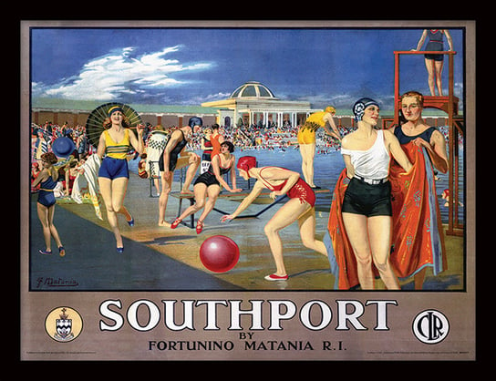 Grafika z Passe partout PYRAMID INTERNATIONAL Southport Lido, 30x40 cm Pyramid International