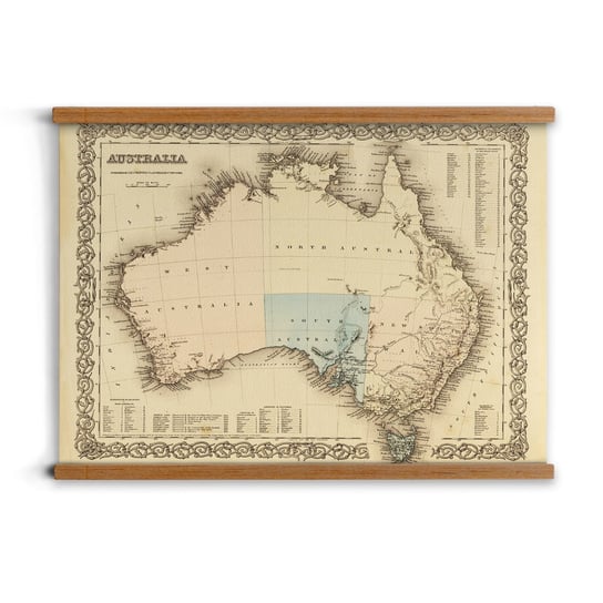 grafika z zawieszką A2 Mapa Australii do kuchni, ArtprintCave ArtPrintCave