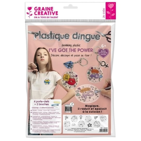 Graine Creative - Szalony zestaw plastikowy - Girl Power - 6 szt Inna marka
