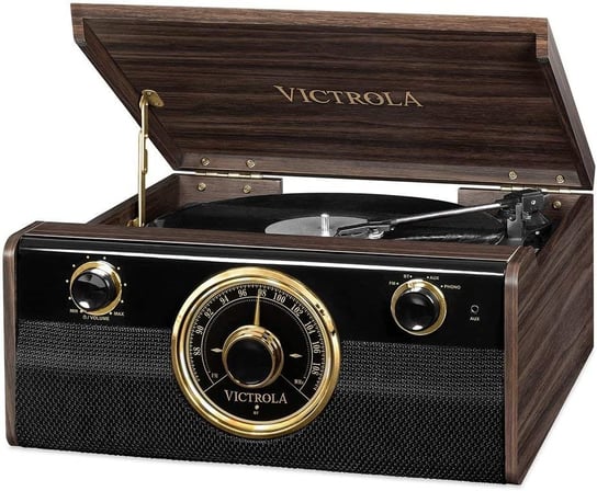 Gramofon Retro Vta 240 Bt Aux 33/45 Rpm /Victrola Inna marka