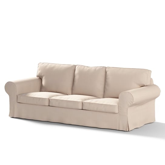 Granada, Pokrowiec na sofę Ektorp 3 - osobową, rozkładaną STARY MODEL, jasny beż o wyraźnej strukturze Dekoria