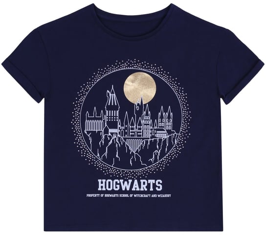 Granatowa, dziewczęca koszulka/t-shirt złoty księżyc HOGWARTS Harry Potter Inna marka