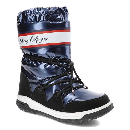 Granatowe Śniegowce Tommy Hilfiger Damskie Buty Tommy Hilfiger