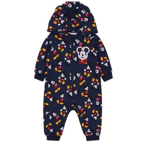 Granatowy pajacyk niemowlęcy Myszka Mickey, certyfikat OEKO-TEX STANDARD 100 12-18 m 86 cm Disney