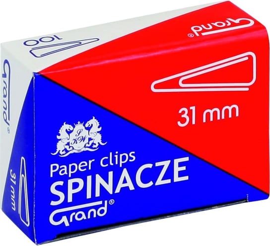 Grand, spinacze biurowe trójkątne, 31 mm, 100 szt. Grand